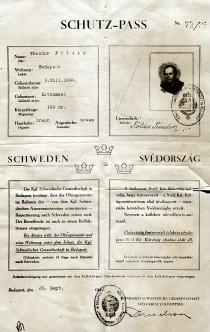 Schutz-Pass of Tivadar Foldes