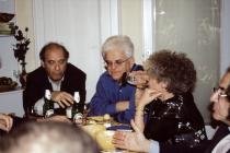 Gyula Foldes and Eva Redei with friends