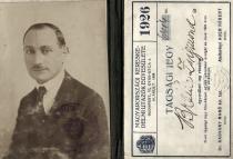 Miklos Braun's father Zsigmond Braun's membership card issued by the Association of Commercial Travelers