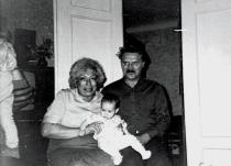 Nina Polubelova with her husband Vladimir and granddaughter Yana
