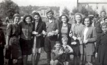 Isaac  Rozenfain with a bunch of Bulgarian girls