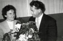 Liana Degtiar and her husband Ivan Barbul in the registry office