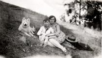 Egon Lovith with his mother Berta Lovith