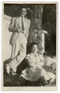 Anna Bolmanyi with her husband