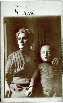 Bettina Reich with her grandson Karoly Vajda