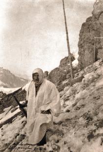 Vágó Istvánné édesapja az I. világháborúban az Alpokban