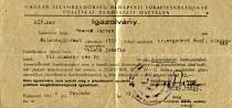 Deportation certificate of Piroska Hamos
