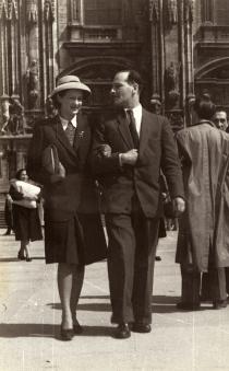 Alfred and Janina Borowicz in Milan