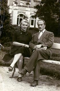 Salo Fiszgrund with his second wife, Gusta-Maria Fiszgrund