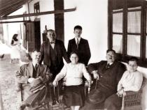 Magdalena Berger's father-, and mother-in-law, Sigmund and Margita Berger with friends